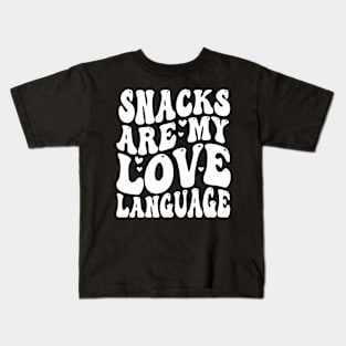 Snacks Are My Love Language Valentine Day Kids Boys Kids T-Shirt